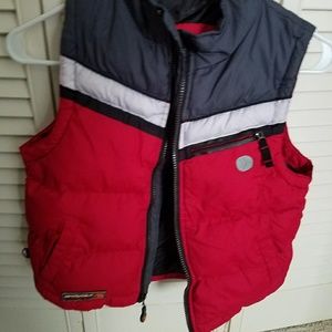 Red and grey Vest